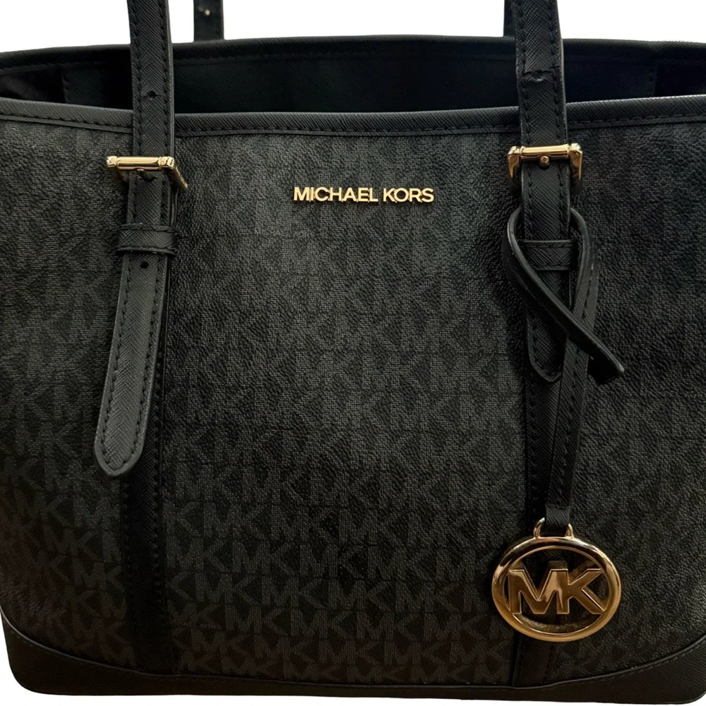 Michael Kors Jet Set‎ Travel Medium Logo Tote – Black